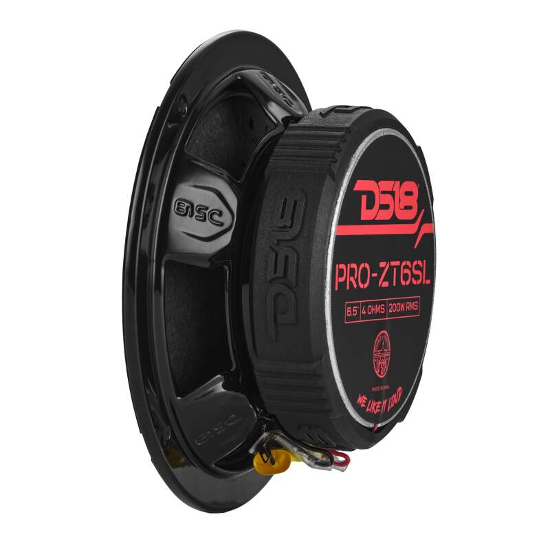 DS18 6.5in 200 Watts RMS 4 ohm Mid-Range Water Resistant Cone Shallow Loudspeaker
