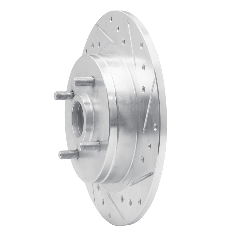 DFC 84-87 Nissan Maxima Rear Right Drilled & Slotted Silver Brake Rotor