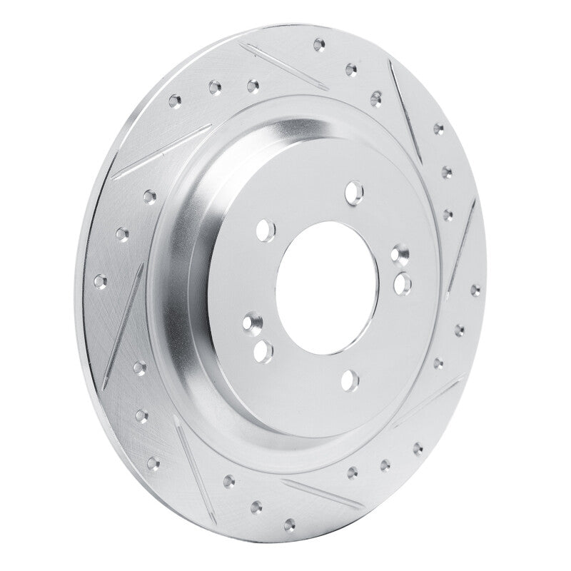 DFC 21-25 Hyundai Tucson Rear Right Drilled & Slotted Silver Brake Rotor