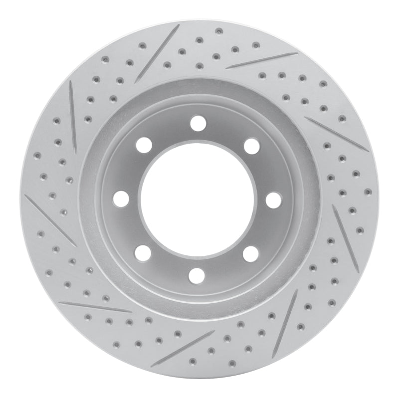 R1 03-08 Dodge Ram 3500 Front Right Drilled & Slotted Geo-Carbon Rotor