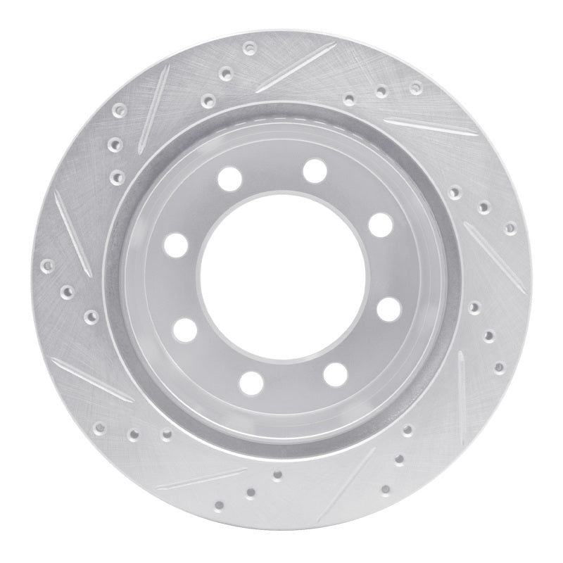 R1 00-02 Dodge Ram 4000 (Mexico) Rear Right Drilled & Slotted Silver Brake Rotor