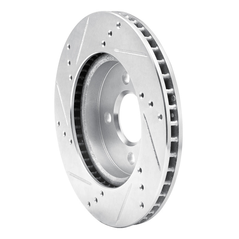 R1 11-25 Nissan March (Mexico) Front Right Drilled & Slotted Silver Brake Rotor