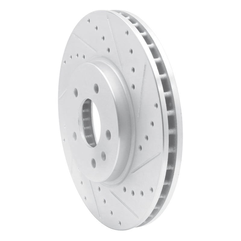 R1 09-11 Cadillac STS Front Right Drilled & Slotted Silver Brake Rotor