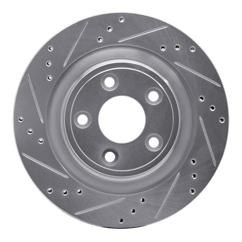 DFC 06-08 Jaguar S-Type Rear Left Drilled & Slotted Silver Brake Rotor