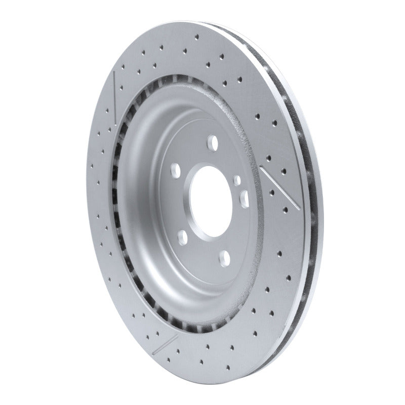 R1 12-20 Mercedes-Benz GLA45 AMG Rear Drilled & Slotted GeoSPEC Coated Rotor