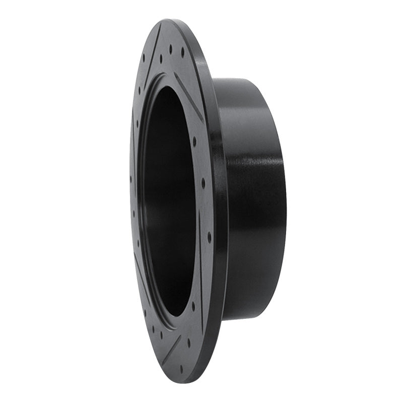 R1 09-15 Toyota Venza Rear Right Drilled & Slotted Black Brake Rotor