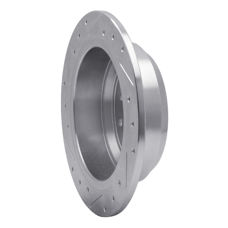 R1 86-89 Jaguar VanDEN PLAS Rear Right Drilled & Slotted Silver Brake Rotor