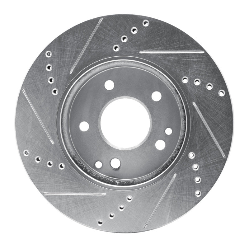 DFC 96-15 Mercedes-Benz C280 Front Right Drilled & Slotted Silver Brake Rotor