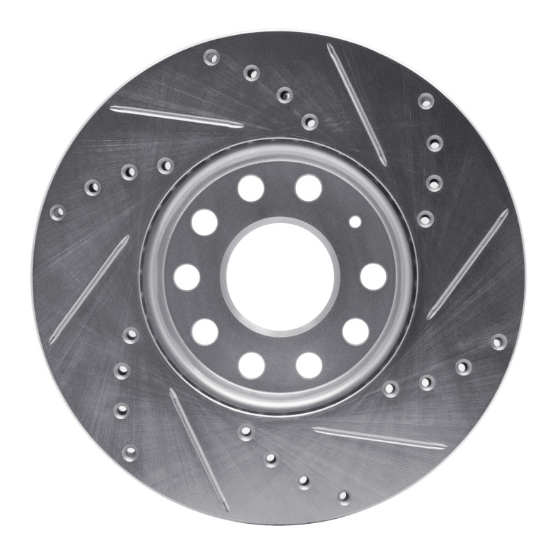 DFC 05-25 Audi Q2 (Mexico) Front Left Drilled & Slotted Silver Brake Rotor