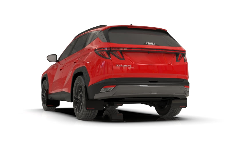 Rally Armor 25-26 Hyundai Tucson ICE XRT Black UR Mud Flap - Red Logo