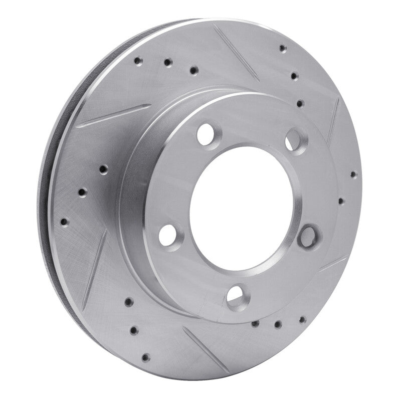 R1 76-93 Ford F-150 4WD Front Right Drilled & Slotted Silver Brake Rotor