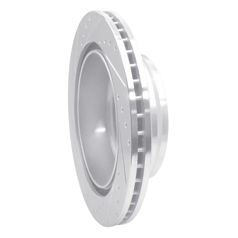 DFC 16-24 Nissan Titan XD Rear Right Drilled & Slotted Silver Brake Rotor