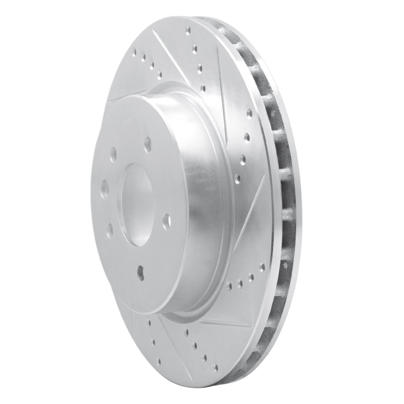 DFC 00-06 Jaguar XJR Rear Right Drilled & Slotted Silver Brake Rotor