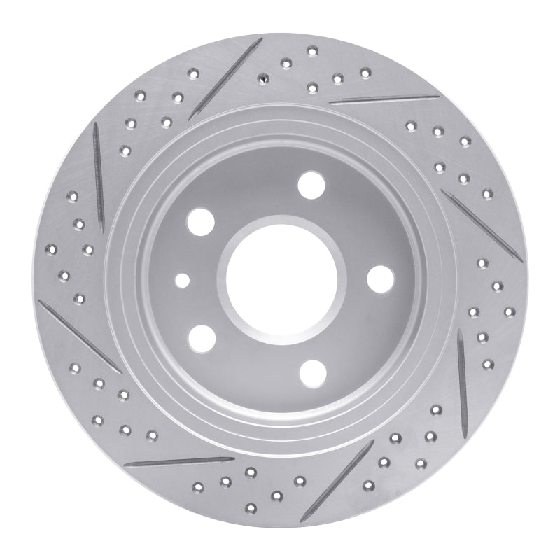 R1 11-16 Buick Regal Rear Right Drilled & Slotted Geo-Carbon Rotor