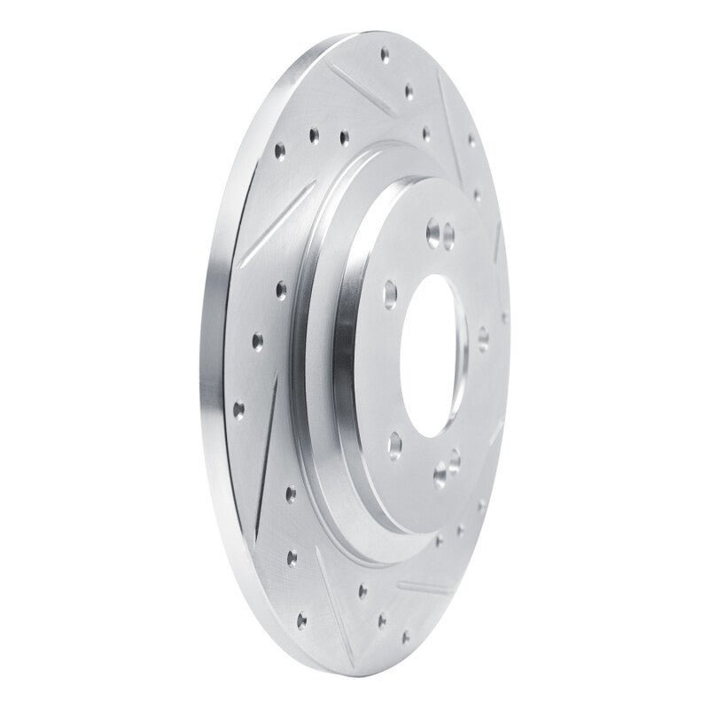DFC 19-22 Hyundai Veloster N Rear Right Drilled & Slotted Silver Brake Rotor