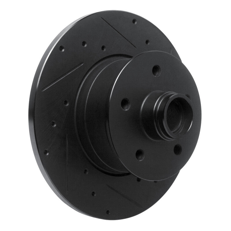 R1 79-85 Volkswagen Type 2 Front Right Drilled & Slotted Black Brake Rotor