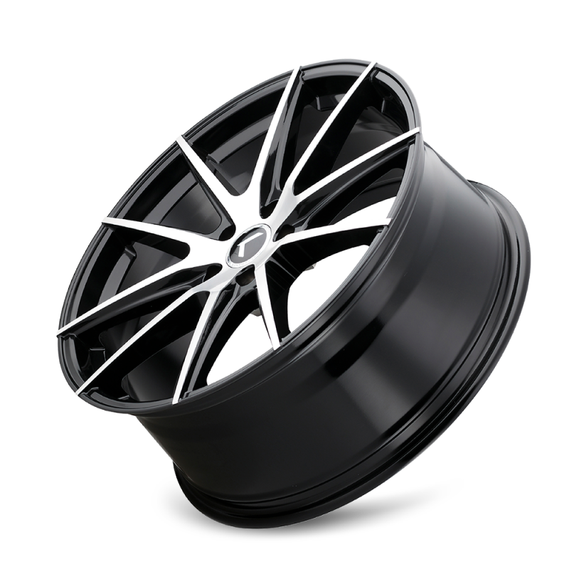 Kraze KR193 Turismo 18x8 / 5x120 BP / 40mm Offset / 74.1mm Hub Gloss Black Machined Wheel