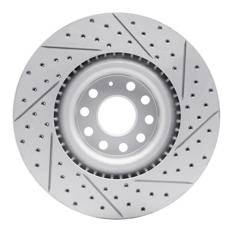 R1 06-13 Audi S3 (Mexico) Front Left Drilled & Slotted Geo-Carbon Rotor