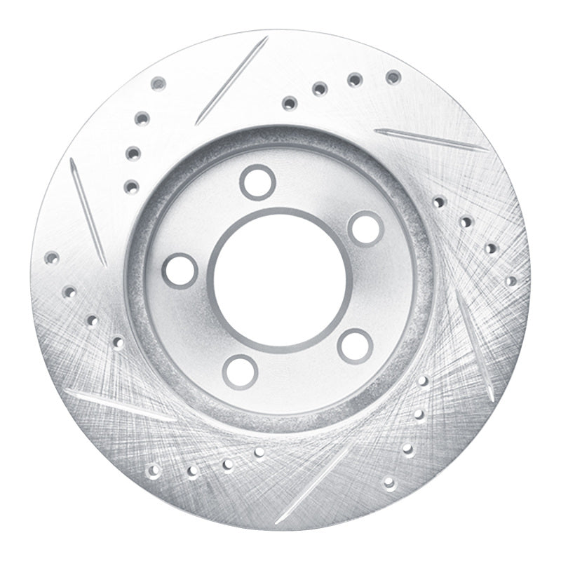 DFC 70-93 Ford Taurus (Excl SHO) Front Right Drilled & Slotted Silver Brake Rotor