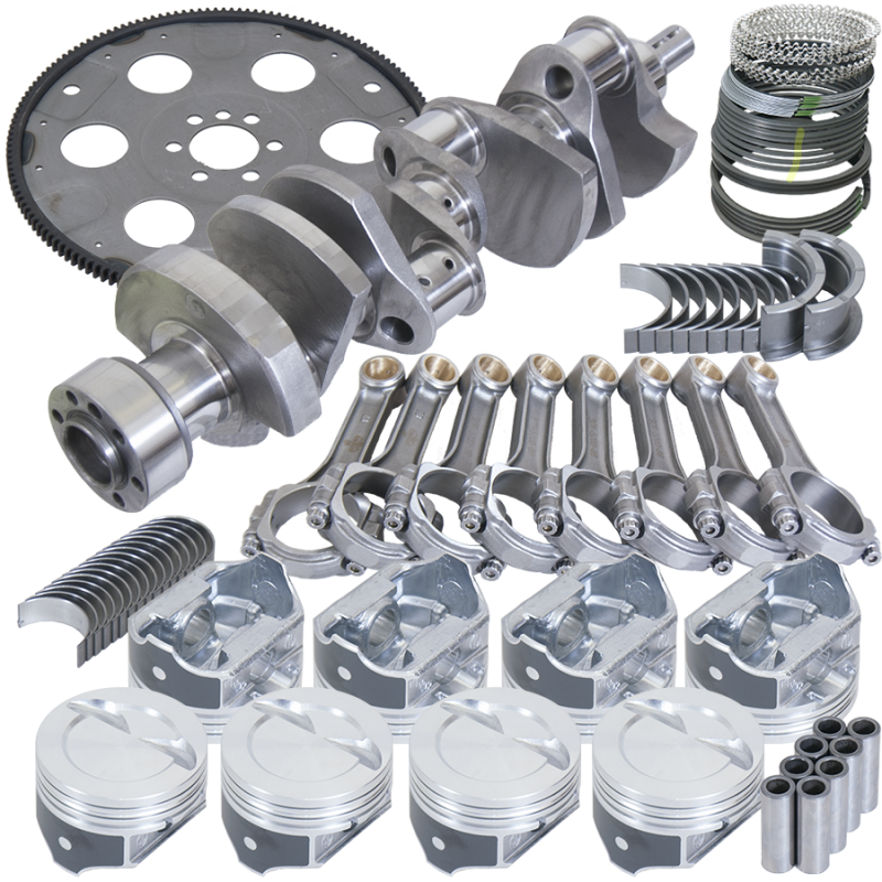 Eagle Chevy 350 1Pc 3.750in Crank 5.700in I-Beam Rods 4.030in Pistons 153 Tooth FP Balanced Assembly
