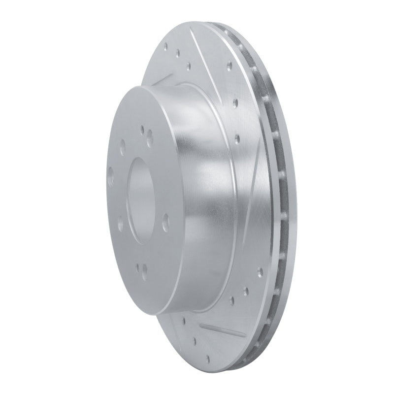 DFC 06-12 Mitsubishi Eclipse Rear Right Drilled & Slotted Silver Brake Rotor