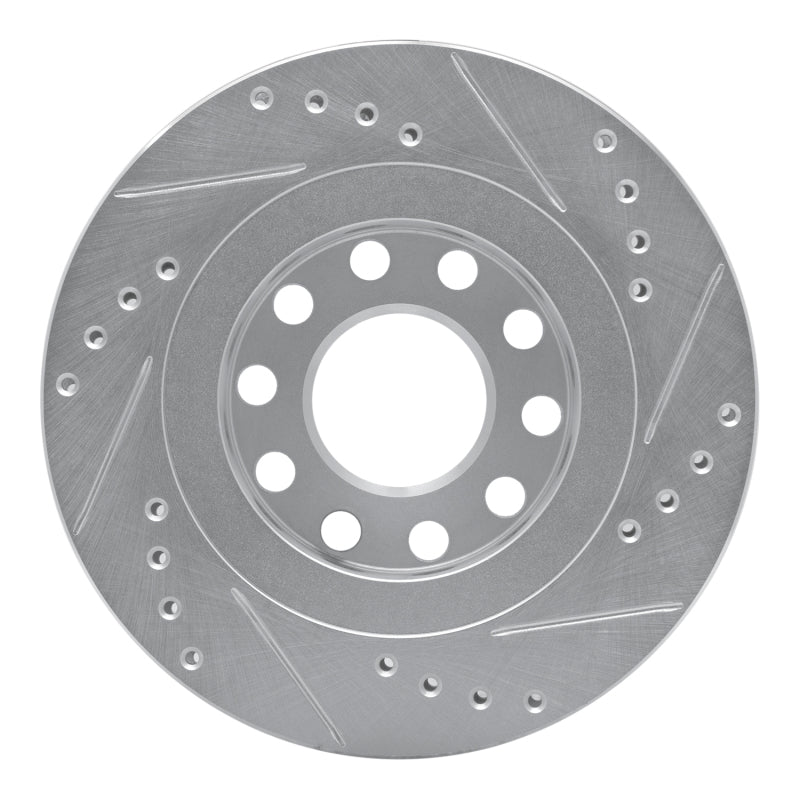 DFC 04-05 Audi ALLROAD Rear Left Drilled & Slotted Silver Brake Rotor