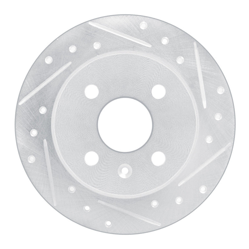 R1 00-05 Chevrolet ASTRA (Mexico) Rear Right Drilled & Slotted Silver Brake Rotor