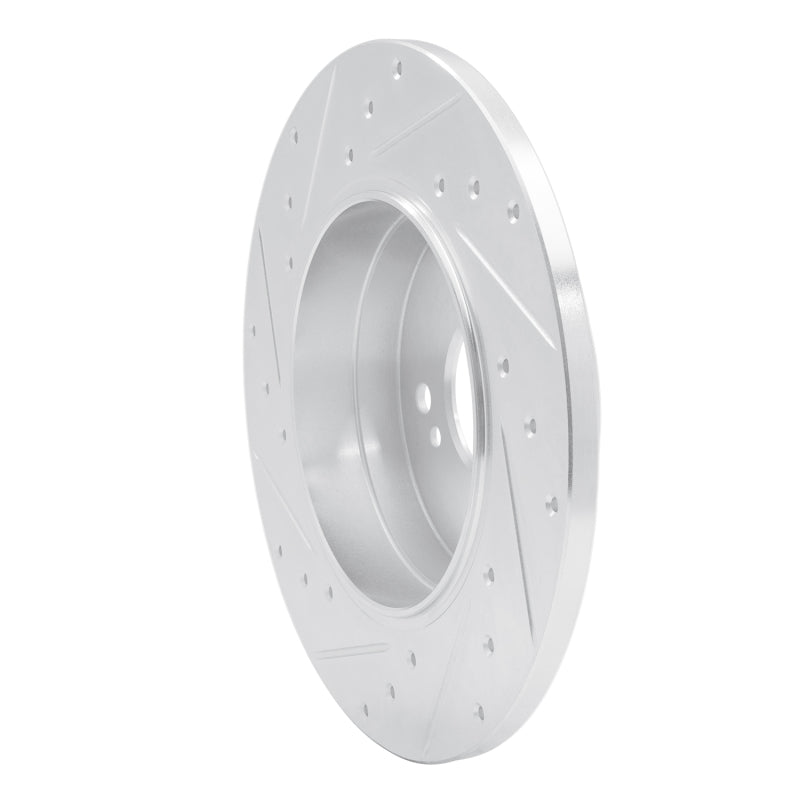 R1 98-03 Mercedes-Benz E320 Rear Right Drilled & Slotted Silver Brake Rotor