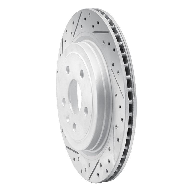 R1 08-14 Cadillac Cts Rear Left Drilled & Slotted Geo-Carbon Rotor