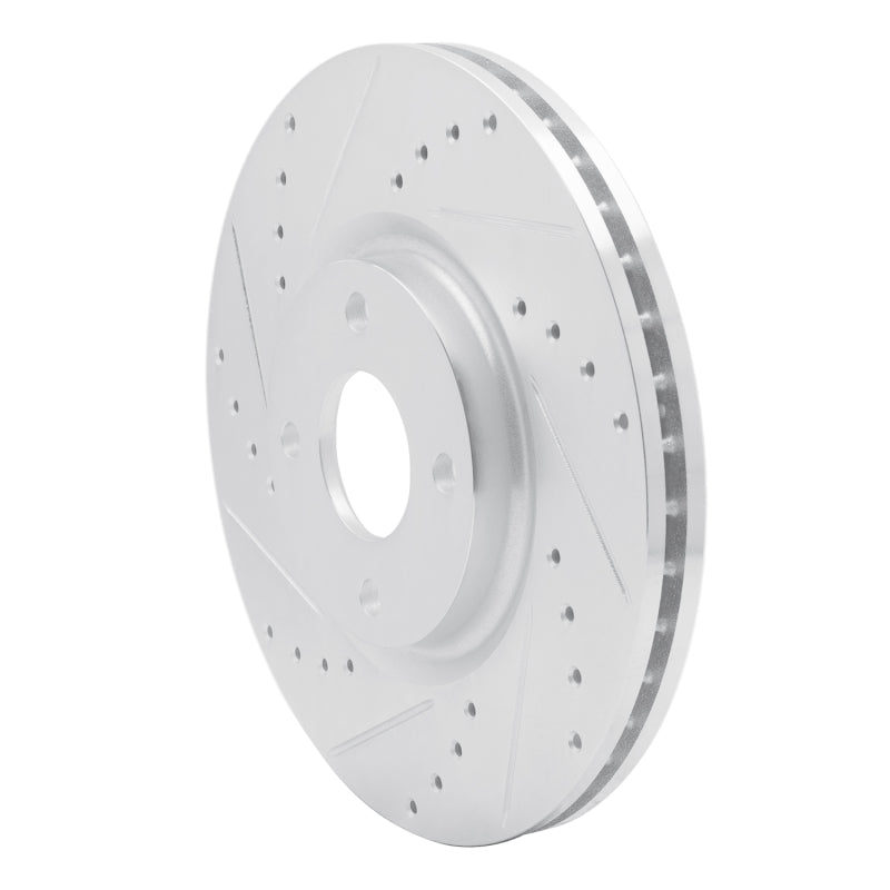 R1 18-22 Ford Ecosport Front Left Drilled & Slotted Silver Brake Rotor