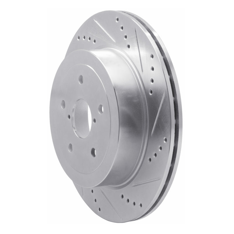 DFC 05-07 Subaru Impreza Rear Right Drilled & Slotted Silver Brake Rotor
