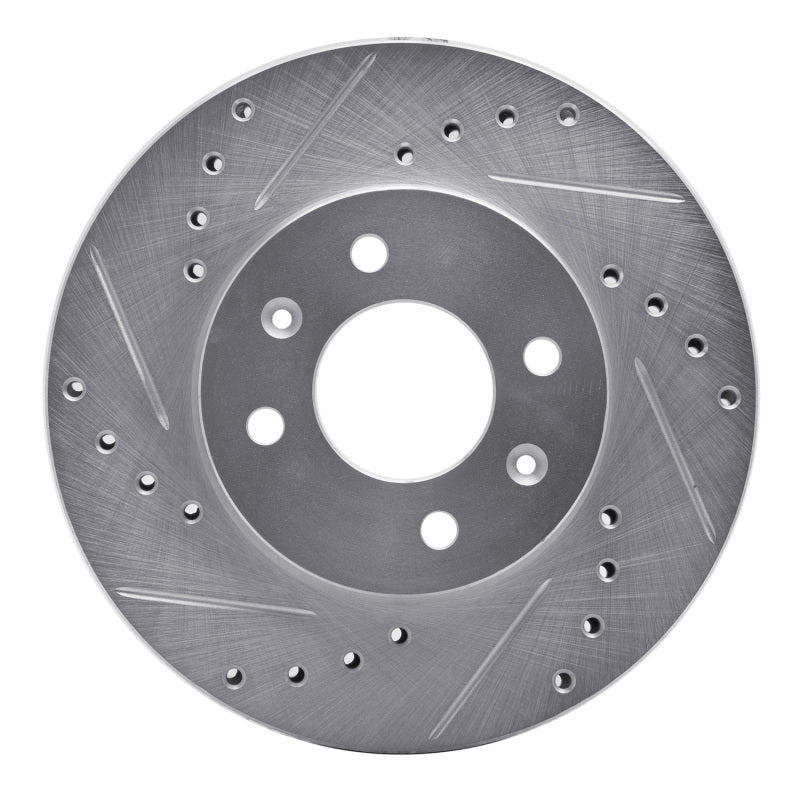 DFC 12-25 Dodge Attitude (Mexico) Front Left Drilled & Slotted Silver Brake Rotor
