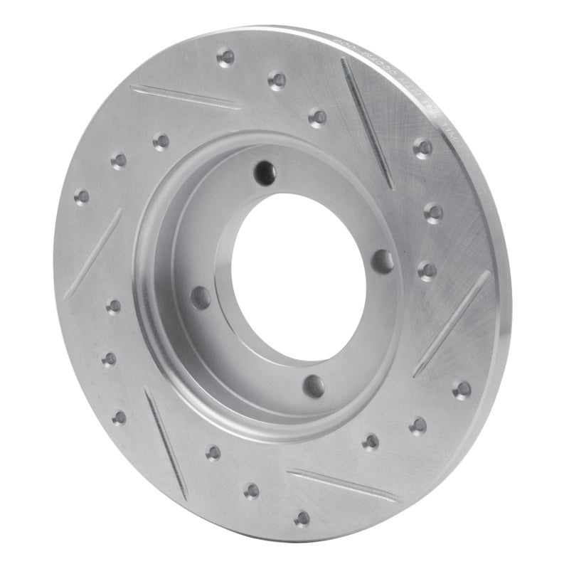 R1 88-93 Ford Festiva Front Left Drilled & Slotted Silver Brake Rotor