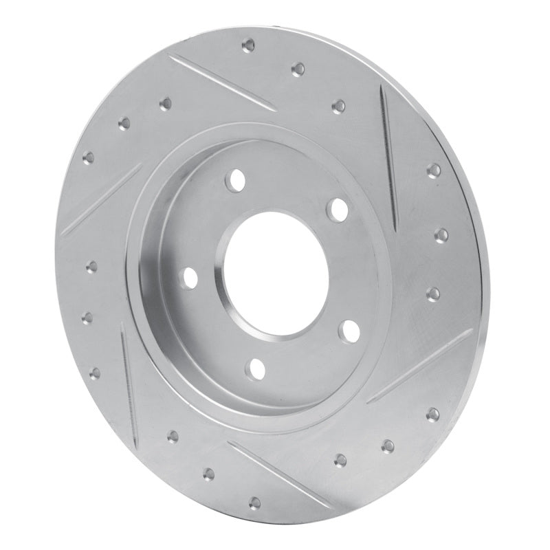 DFC 94-99 Buick Regal Rear Left Drilled & Slotted Silver Brake Rotor