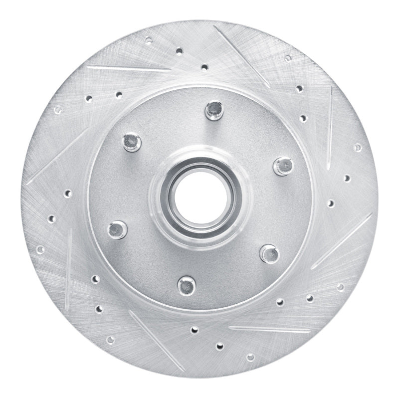 R1 88-96 Chevrolet C2500 Front Right Drilled & Slotted Silver Brake Rotor