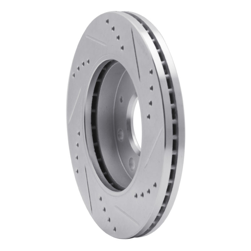 DFC 88-07 Dodge Colt Front Left Drilled & Slotted Silver Brake Rotor