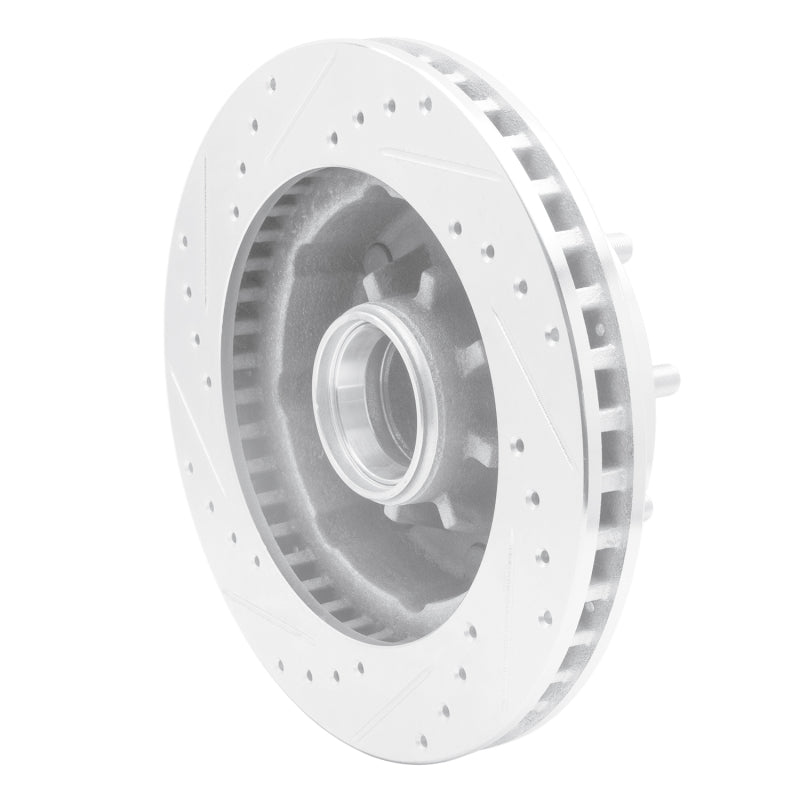 R1 71-95 Chevrolet G30 Front Right Drilled & Slotted Silver Brake Rotor