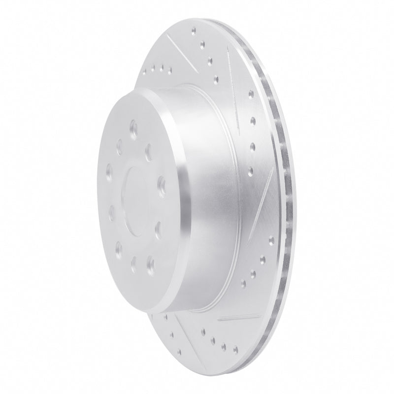 R1 93-98 Toyota Supra Rear Right Drilled & Slotted Silver Brake Rotor
