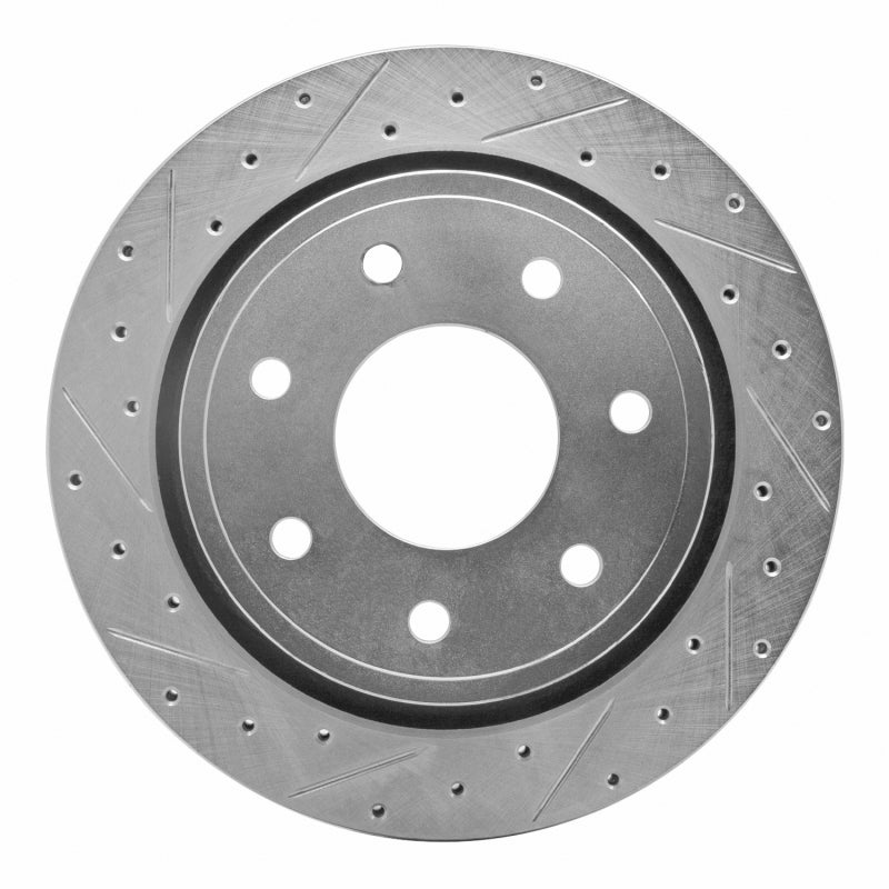 DFC 12-14 Ford F-150 4WD Rear Left Drilled & Slotted Silver Brake Rotor