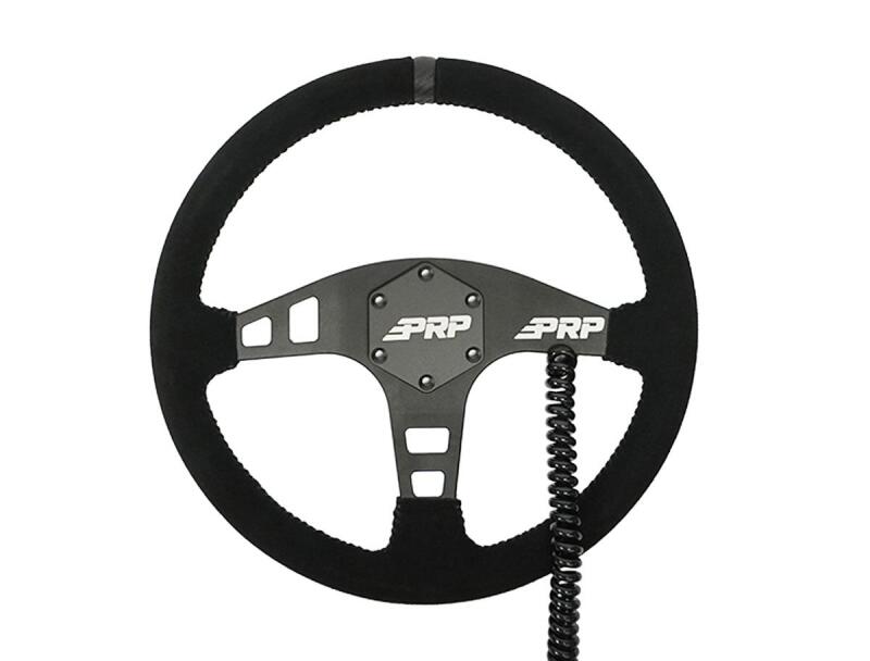 PRP Heated Flat Suede Steering Wheel - Black