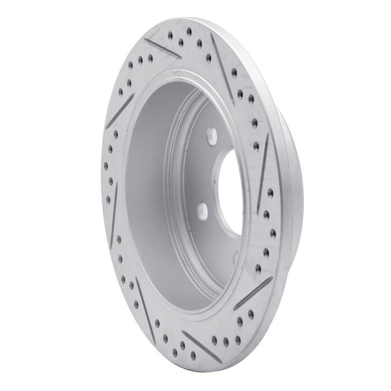 R1 93-98 Jeep Grand Cherokee Rear Left Drilled & Slotted Geo-Carbon Rotor