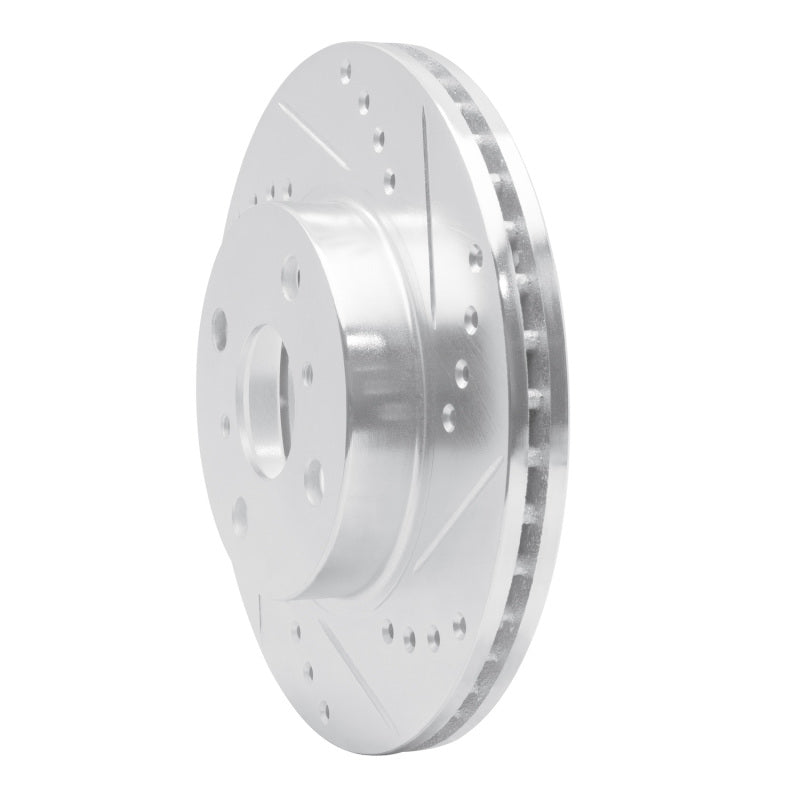DFC 01-03 Toyota Prius Front Right Drilled & Slotted Silver Brake Rotor