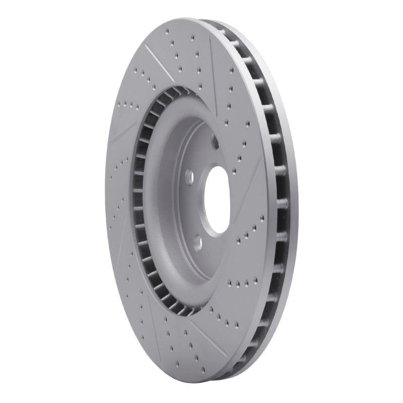 R1 12-25 Dodge Durango Front Left Drilled & Slotted Geo-Carbon Rotor