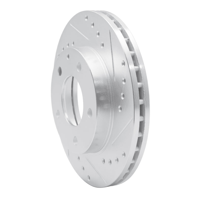 R1 93-03 Ford Probe Front Right Drilled & Slotted Silver Brake Rotor