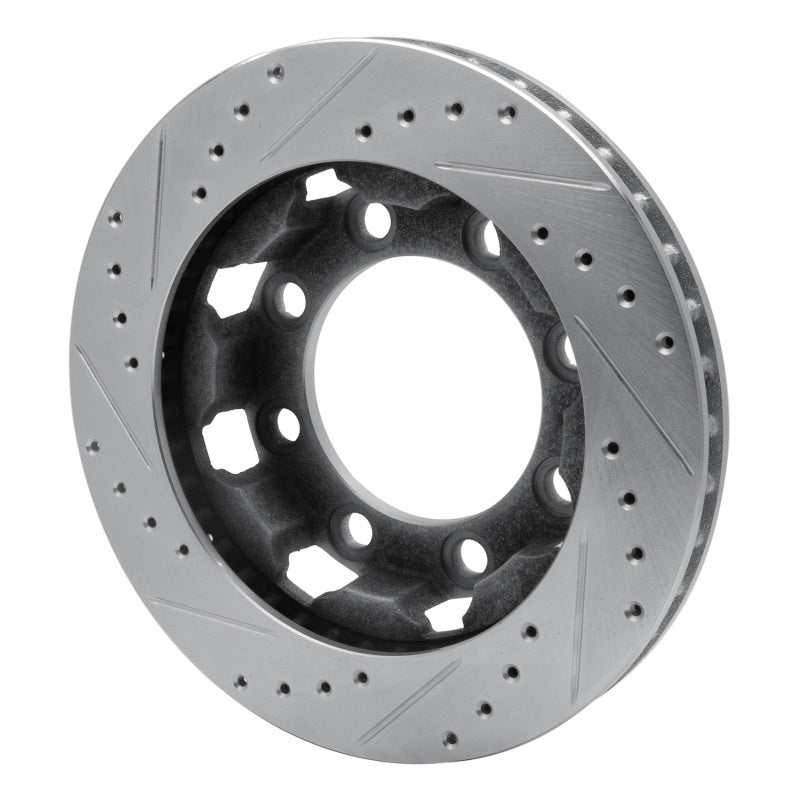 DFC 75-93 Dodge W350 Front Right Drilled & Slotted Silver Brake Rotor