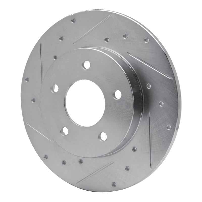 R1 92-05 Buick LeSabre Rear Left Drilled & Slotted Silver Brake Rotor