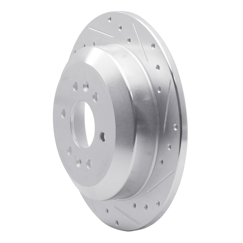 R1 09-10 Kia BORREGO Rear Right Drilled & Slotted Silver Brake Rotor