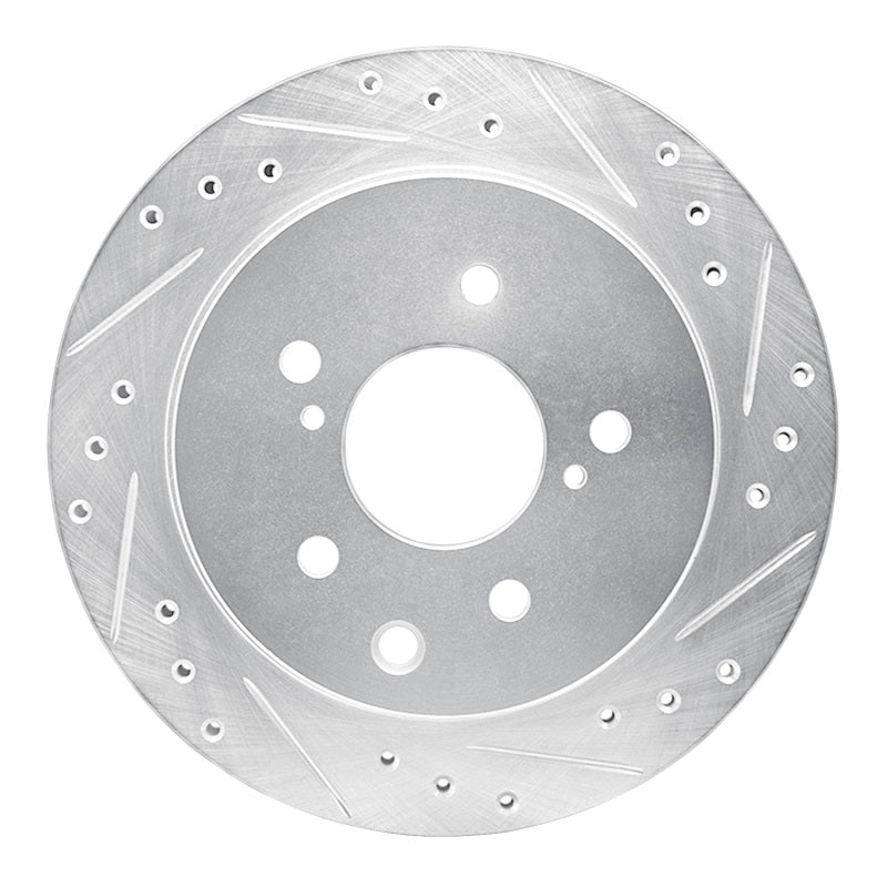 DFC 93-01 Infiniti Q45 Rear Right Drilled & Slotted Silver Brake Rotor
