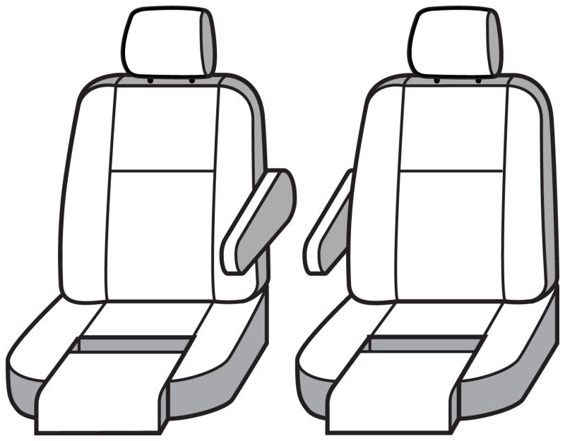 Covercraft 18-24 Mercedes Sprinter Endura PrecisionFit Custom Front Row Seat Covers - Red/Black