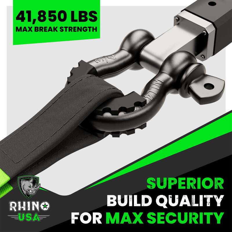 Rhino USA 3/4In D-Ring Shackle Set (2-Pack)(Green)